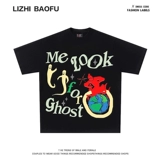 Ретро футболка подходит для мужчин и женщин в стиле хип-хоп для влюбленных, в американском стиле, оверсайз, короткий рукав