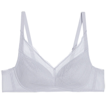 Aimu Huanxi Underwear Womens Soft Steel Ring Non-Woven Cup Spring and Summer Lace Big Breast Showing Small Bra AM179291