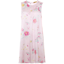 Admiration Royal Brocade Silk Printed Womens Sleeveless Vest Nightgown Home Clothes - Yutang Fugui HJ21453