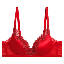 Admiration for good things womens high-end underwear red goods no rim water bag small breast push-up bra AM179081