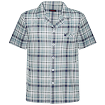 Mr. Admiration 24SS indulges in silky pajamas for men spring and summer lapel short-sleeved tops home clothes NS41K872