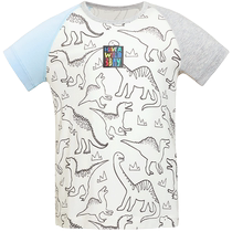 Milk leather clothing) Aimu infants boys and girls category A 3A antibacterial summer short-sleeved home wear T-shirt tops and cropped pants