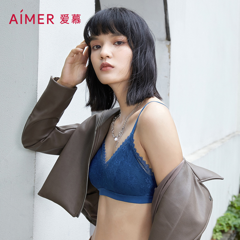 (Live Whole Point Seconds) aimless steel ring small breasts to woo pure desire sexy lace reclusive breathable bra-Taobao