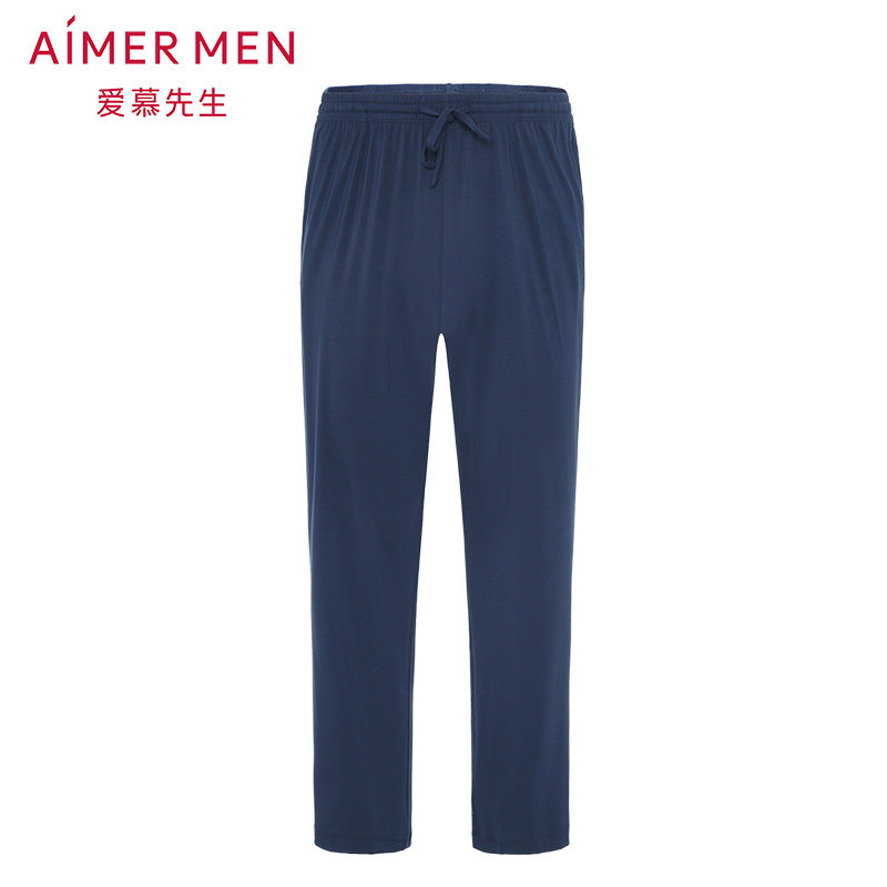 Mr. AIMER High Moo Sleep Modale Home Long Pants Loose Breathable Sleeping Pants Man Autumn NS42D781