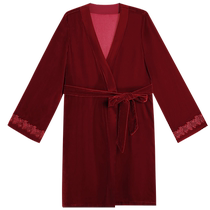 爱慕好事将近睡衣女士本命年龙年红品睡袍 含真丝吊带睡裙家居服