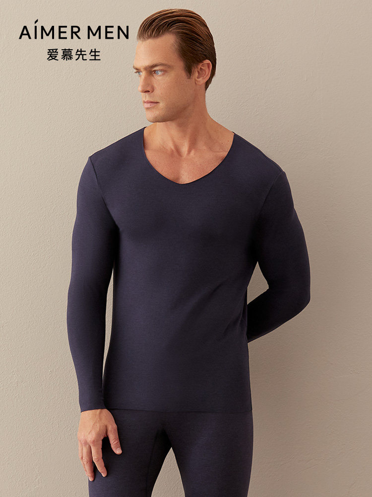 (Milk Series) Mr. AIMER Fever Coat Men's Autumn Clothes 6% Mulberry Silk Bottom Blouses NS72D471