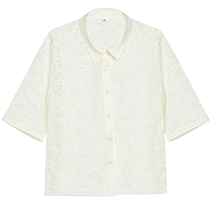 Aimo·CHUANG Organ 3 pajamas for women summer elastic floral lapel mid-sleeve short shirt CA451261