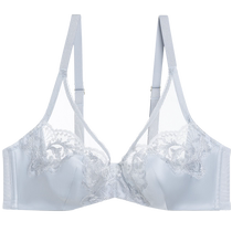 Admiration Underwear Womens Spring and Summer Big Breast Revealing Small V-neck Sexy Lace Strong Side Slim Cup Bra AM137851