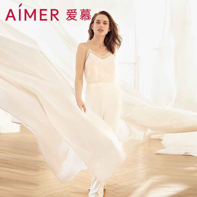 aimerAIMER ladies fashion hit bottom mesh yarn fine with female vest AM712891