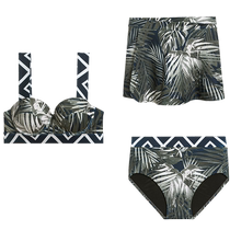 Love palm style womens swimsuit casual surfing underwire bikini three-piece set AM678061