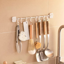 Removable kitchen hook Perforated Pan Scoop Shelving Rack Wall-mounted Spoon Shovels Fork Hanging rack Rack Hook containing shelf