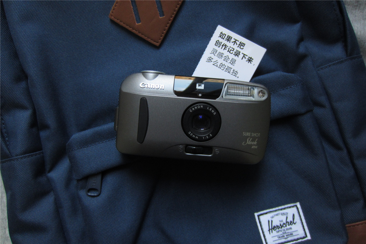 (Film pill)Canon prima mini Sure shot sleeve film camera