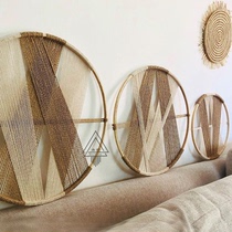 (Dense line) Modern cotton thread hemp thread woven round size combined hanging decoration wall-mounted tapestry office decoration
