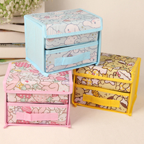 Cute cartoon pudding big ear dog Melody drawers Foldable small makeup case Jewelry Tabletop Finishing containing box