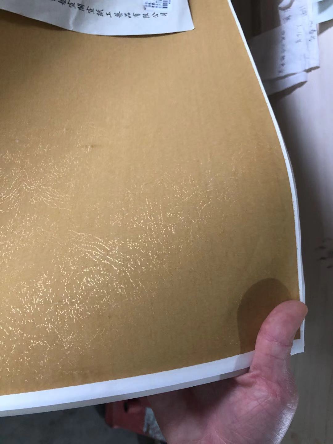 Four feet of pink letterhead handmade paper