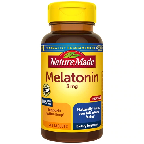 New American Nature Made Melatonin Theanine Sleep Aid Capsules Sleep Aid Capsules 240 Capsules