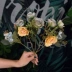 Hoa Dream Valley 5 Fork Bá Vương Hoa hồng Hoa bó hoa cưới Cô dâu cầm hoa nhân tạo Trang trí nhà Hoa lụa - Hoa nhân tạo / Cây / Trái cây
