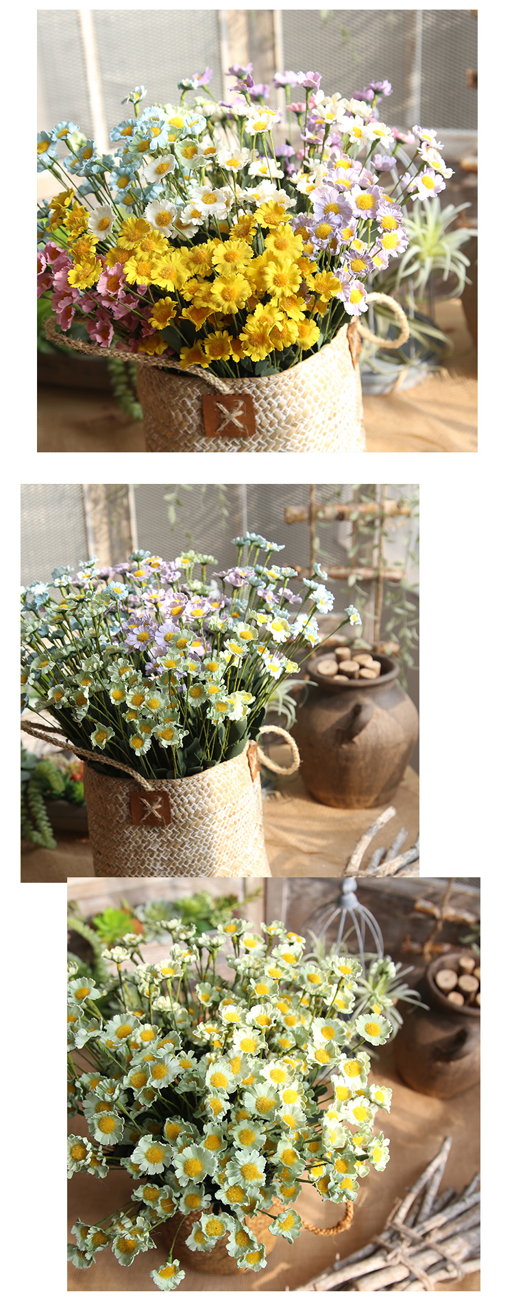 Hoa Dream Valley 15 Little Daisy PE Bọt hoa giả Hoa giả trang trí đám cưới Trang trí hoa - Hoa nhân tạo / Cây / Trái cây cây giả đẹp