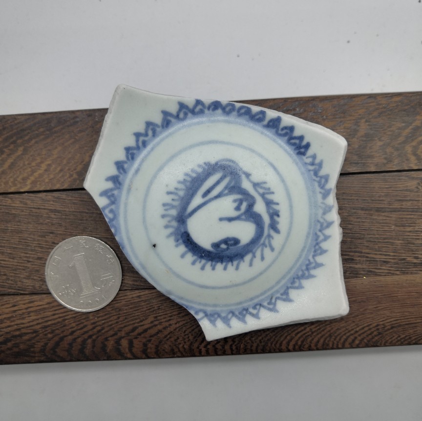 The Ming Dynasty Tianqi Qing Flower Rabbit Grain Ancient Crushed Porcelain Pieces Specimen Antique Ancient Play Old Porcelain-Taobao