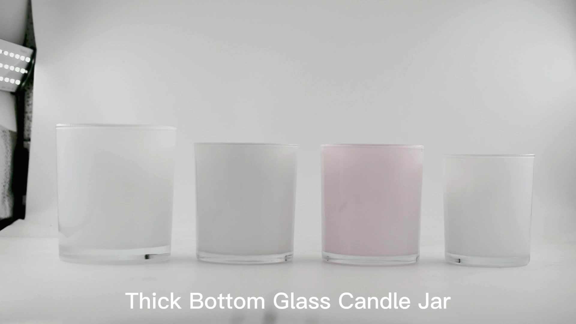 Modern Luxury Stained Glass Candle Jar With Wood Lid And Bamboo Lid