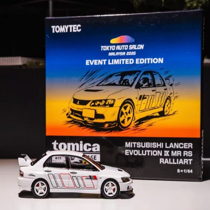 Tomytec Tlv Mitsubishi Gsr Evo Ix Mr Rs Rally Art White 26Th Malaysia Tmcs Exhibition Limited Edition