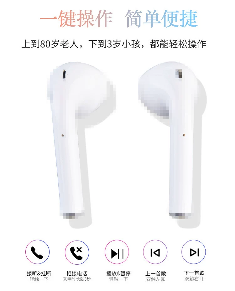 I12TWS беспроводной Bluetooth наушник с двойным ухом, всплывающее окно, сенсор без мерцания 5.0 Apple Android общий пакет FA