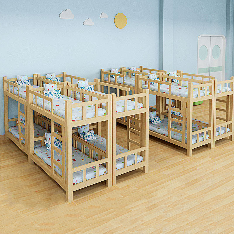 Kindergarten special bed care class primary school students nap bed high and low bed bunk double-layer solid wood lunch care children's bed