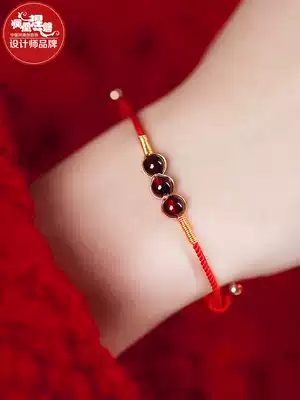 Phoenix Nirvana red rope hand female book year ox Garnet original design hand rope hand woven original