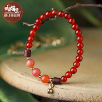Phoenix Nirvana Bracelet Female Red Agate Bracelet Ancient Wind Bells National Wind Small Hand Decoration Girlfriend 2021 New