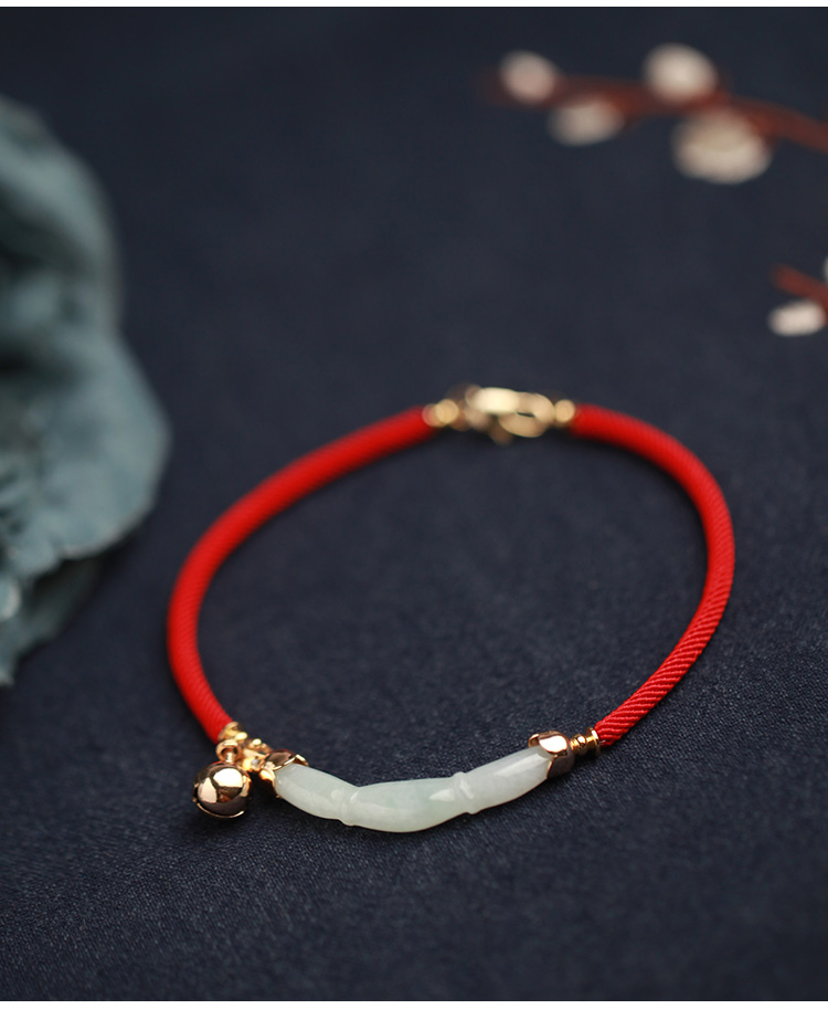 Phượng hoàng Nirvana gió retro dây đỏ vòng chân nữ handmade chuông gợi cảm năm nay có tiếng nói gió quốc gia chạm trán lắc chân pnj