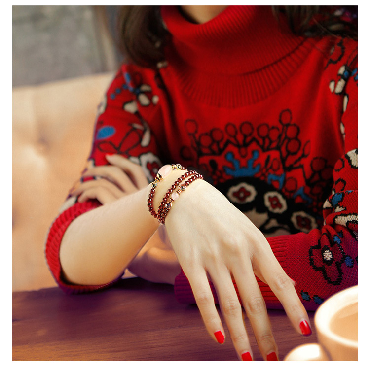 Phoenix Nirvana Vòng Đeo Tay của Phụ Nữ Pha Lê Garnet Hạt Tự Nhiên Pop Jewelry Gió Mát Đồ Trang Sức Gió Cổ Bracelet vòng gỗ sưa