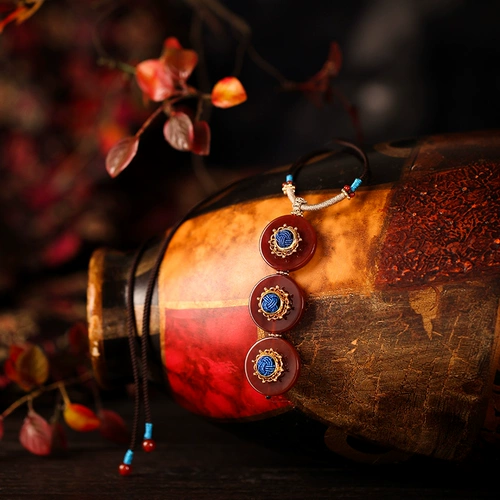 凤凰涅磐 Длинный свитер, ониксовый плетеный декор ручной работы, ожерелье, подвеска, аксессуар