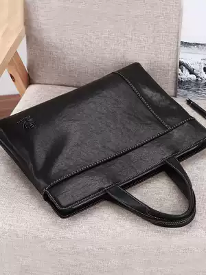 Feger Hand bag men's horizontal business briefcase fashion leather bag casual leather computer bag men's bag