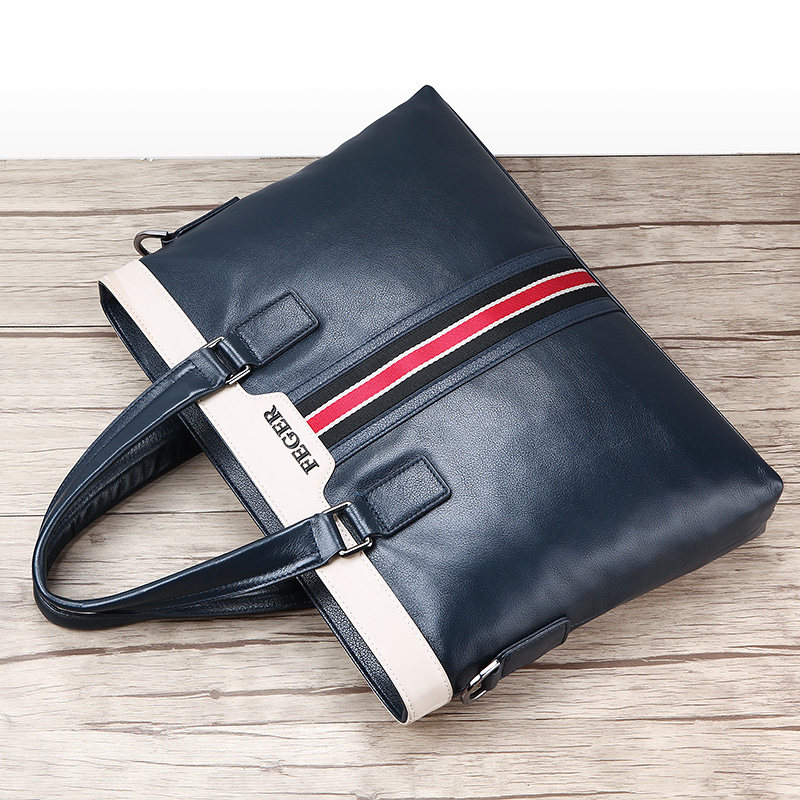 Handbag Men's Leather Bag Business Package Men's Single Shoulder Inclined Satchel Bag Genuine Leather Casual Boomers Bungmen Bag Men's Bag