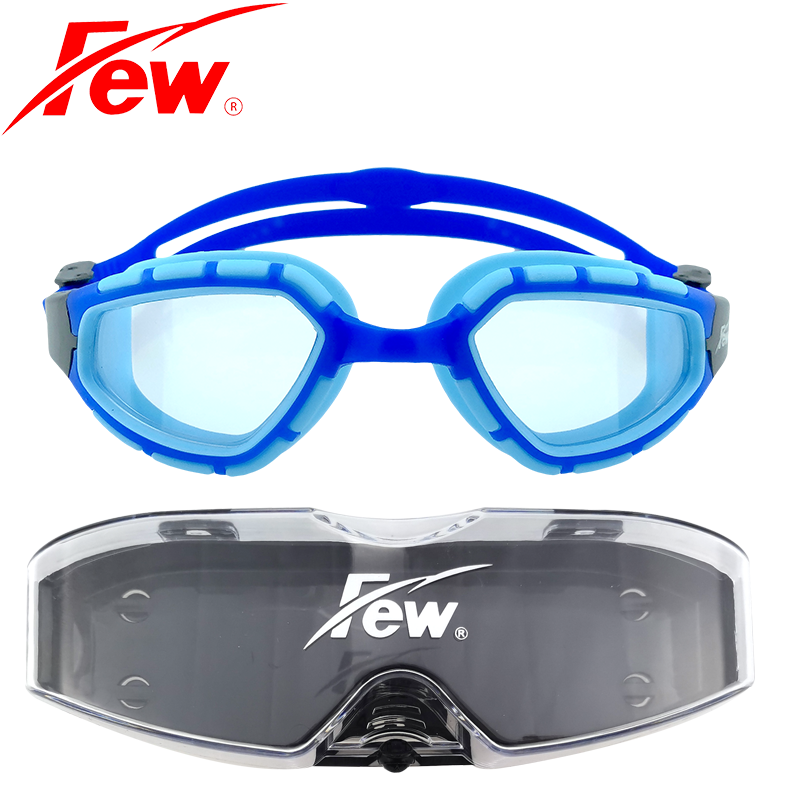 Few Flutter 2020 new HD anti-fog swimming goggles soft and comfortable silicone large frame children's swimming goggles 823