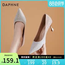 Daphne wedding shoes can usually wear high heels Design sense niche 2021 new wedding bride shoes fine heel