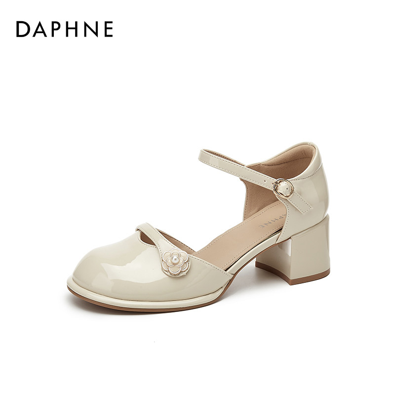 Daphne Chunky Heel Single Shoes for Women 2026 Summer New Style to ...