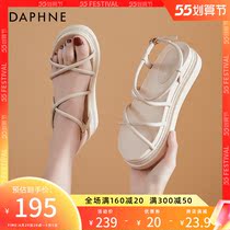 Daphne thick bottom sandal women summer 2022 new water drill smattercake bottom fairy wind 100 lap cross with Roman shoes