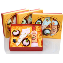 Creative cake towel red wine towel set gift box practical holiday promotion employee activity birthday welfare gift