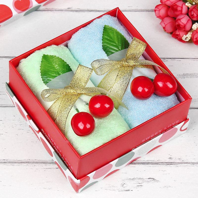 Creative square towel Towel Group building gift Niche Wedding Creative practical gift Birthday event souvenir gift box