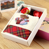 Employee gifts Welfare Creative towel gift box Wedding return gift hand gift box Pin gift Company activity gift