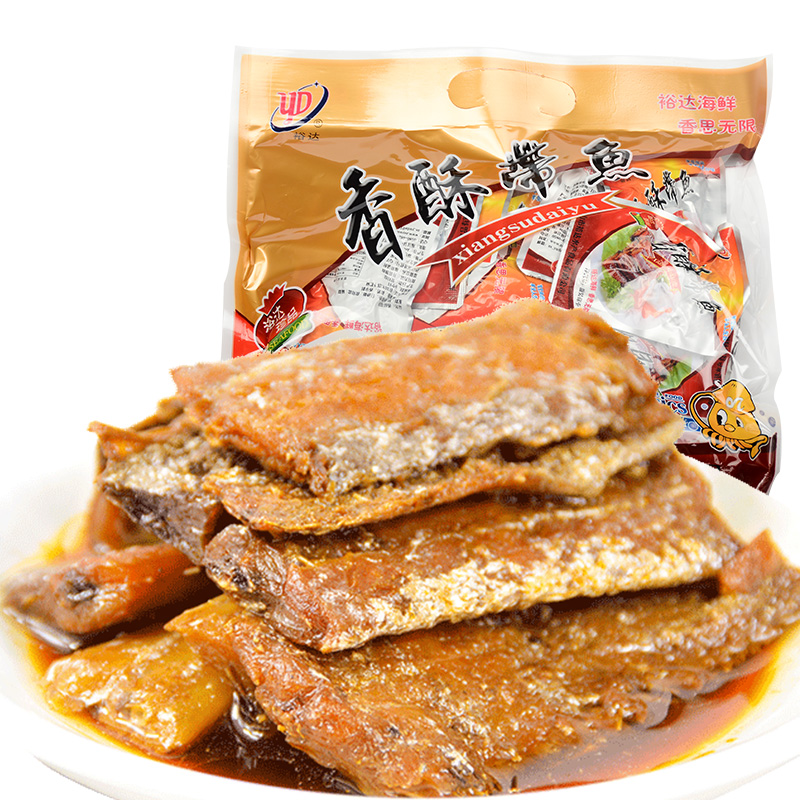 Boat Mountain Teater Yuda fragrant crisp with fish 400g ready-to-eat seafood snacks most of the time