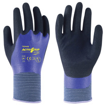 Japan soft breathable waterproof slip thorn oil-resistant allergy Cotton sweat-absorbing rubber wear-resistant labor protection work gloves