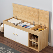 80 100x34x45cm wood sponge cloth art changing shoes seat stool doorway double half open containing storage shoes cabinet