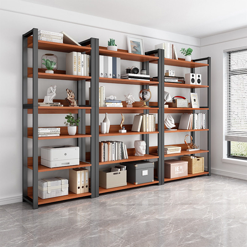 68 88 128cm thick steel and wood floor, 5 and 6 layers semi-enclosed combination, open display, storage and storage shelves