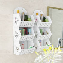 12 12 17 22cm white bathroom waterproof wood-plastic plate free of punching wall-hanging large small and medium size 3-floor containing shelve