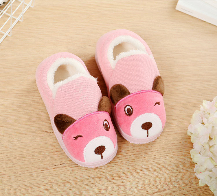 Pantoufles enfants en suède pour hiver - semelle caoutchouc - Ref 986476 Image 9