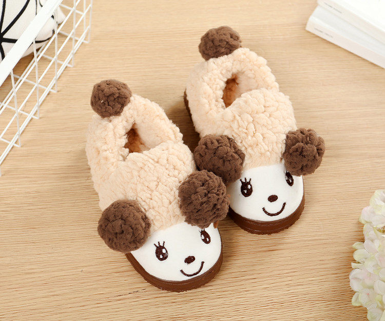 Pantoufles enfants en suède pour hiver - semelle caoutchouc - Ref 986476 Image 26