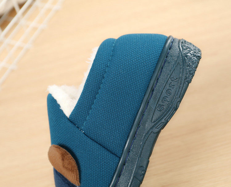 Pantoufles enfants en suède pour hiver - semelle caoutchouc - Ref 986476 Image 18