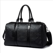 Hand-held Travel Bag Mens Large capacity woven leather luggage bag womens leisure business business travel Fitness Bag short-distance travel bag